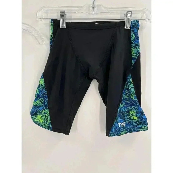 TYR Girls' Standard Nebulous Diamondfit Swimsuit Size 22 Shorts 26 Blue/Green EC - Picture 6 of 13